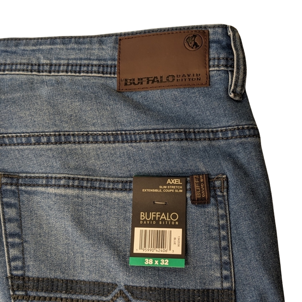 👖 Buffalo - Axel - Slim Stretch Blue Jeans - 38X32 - NEW